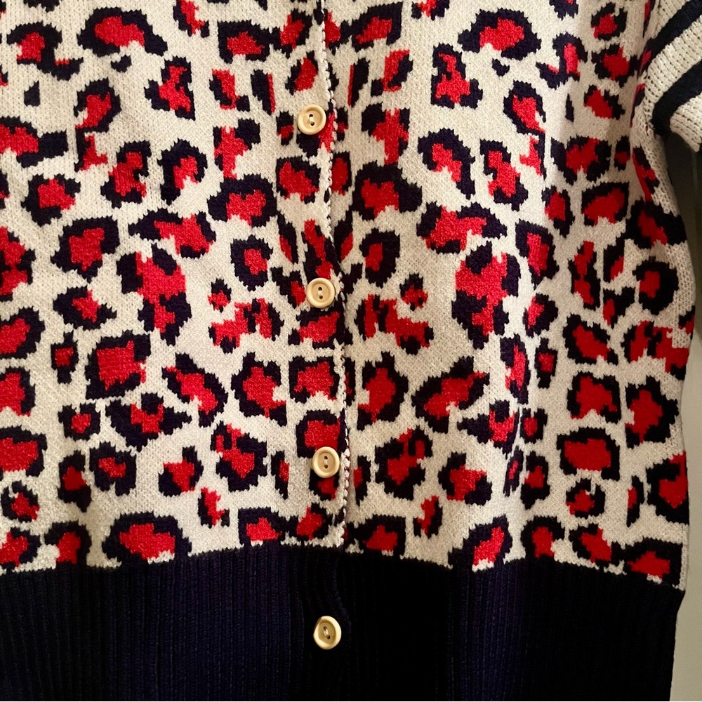 Leopard Patterned Button Up Cardigan - Picture 3 of 8